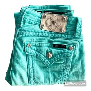 Miss Me Aqua Ankle Skinny Jeans Size 28 🩵